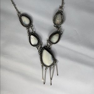Vintage Silver and Pearlescent Necklace